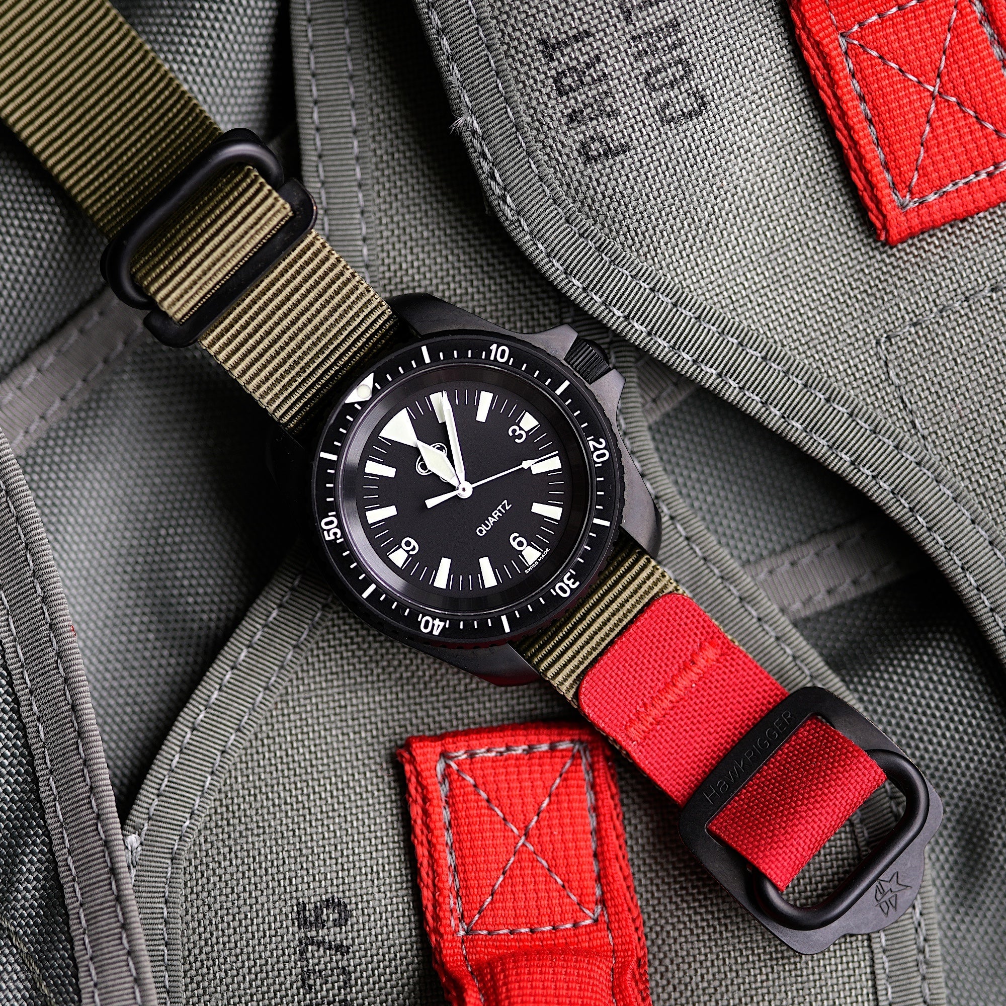 Field Strap O-Rig PVD Green Red