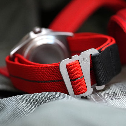 Grappleband Red / Charcoal [Fixed Bar & Spring Bar Compatible]