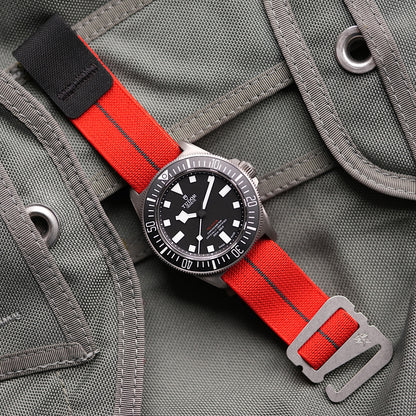 Grappleband Red / Charcoal [Fixed Bar & Spring Bar Compatible]