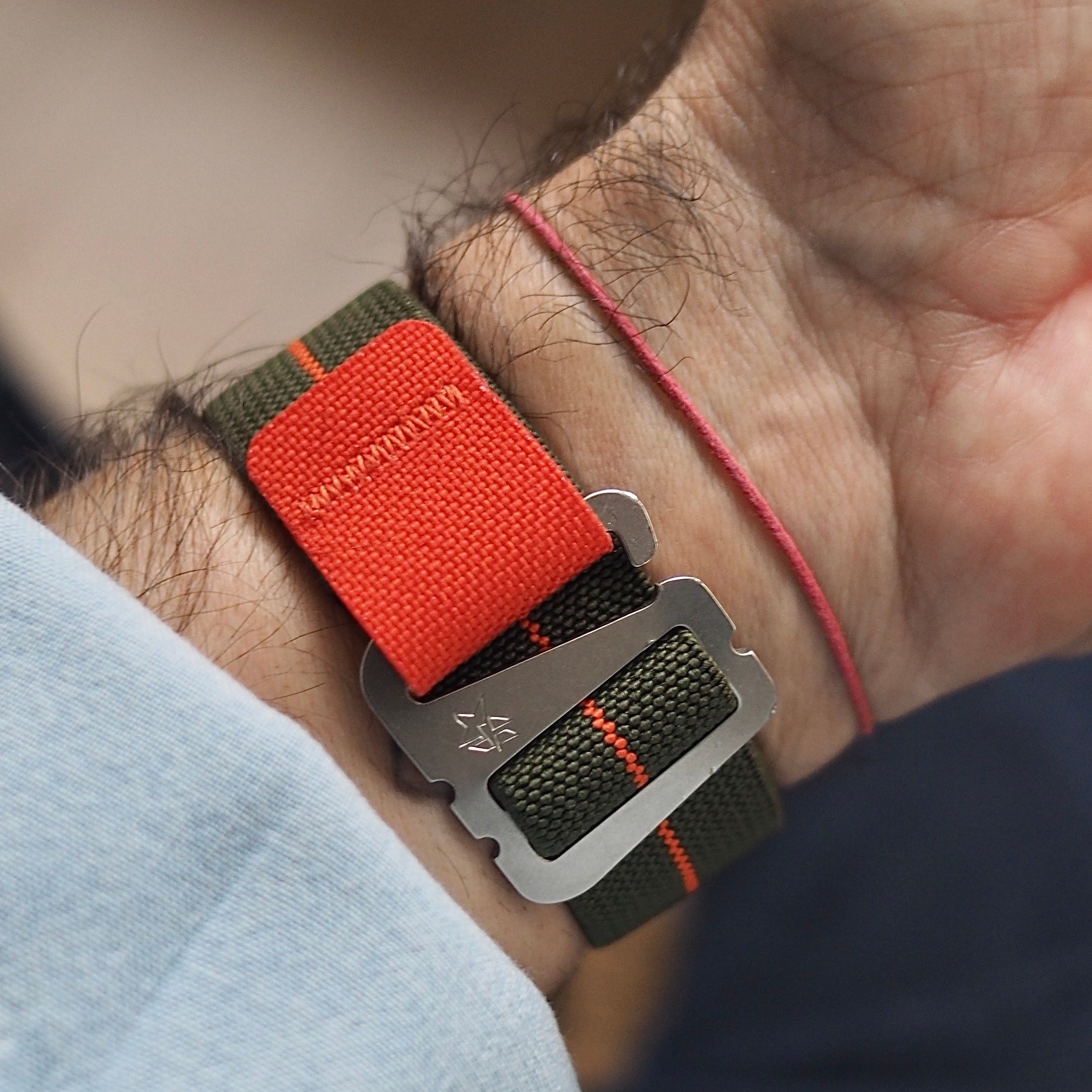 Grappleband Green/Orange [Fixed Bar & Spring Bar Compatible]