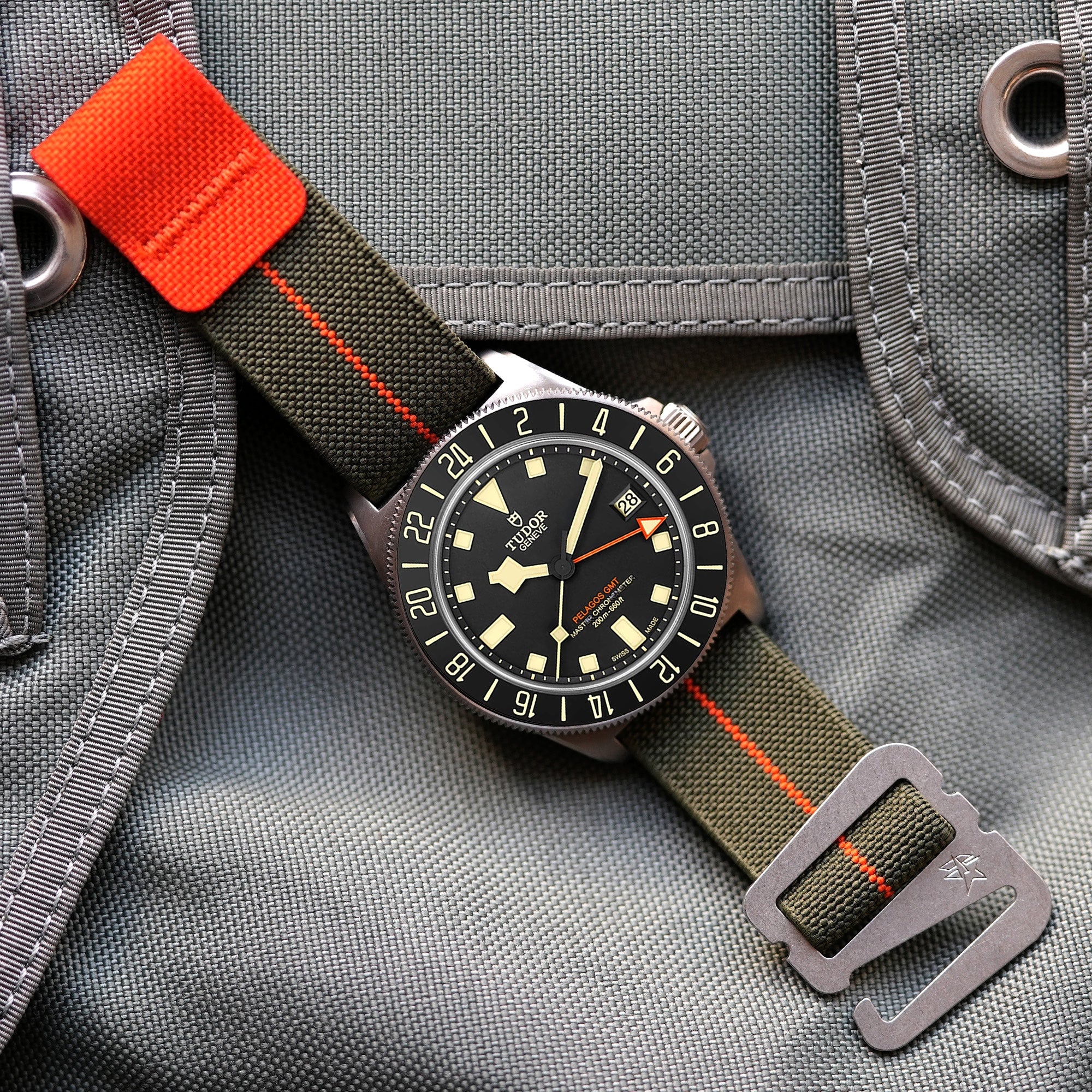 Grappleband Green/Orange [Fixed Bar & Spring Bar Compatible]