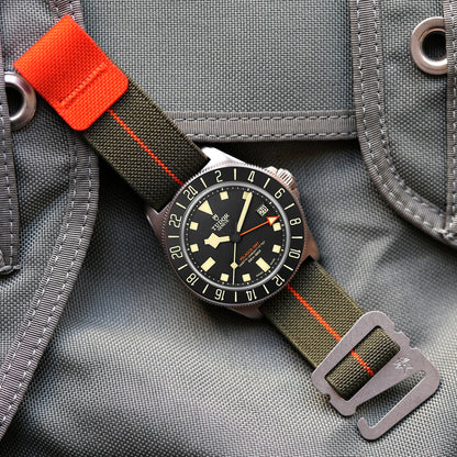 Grappleband Green/Orange [Fixed Bar & Spring Bar Compatible]