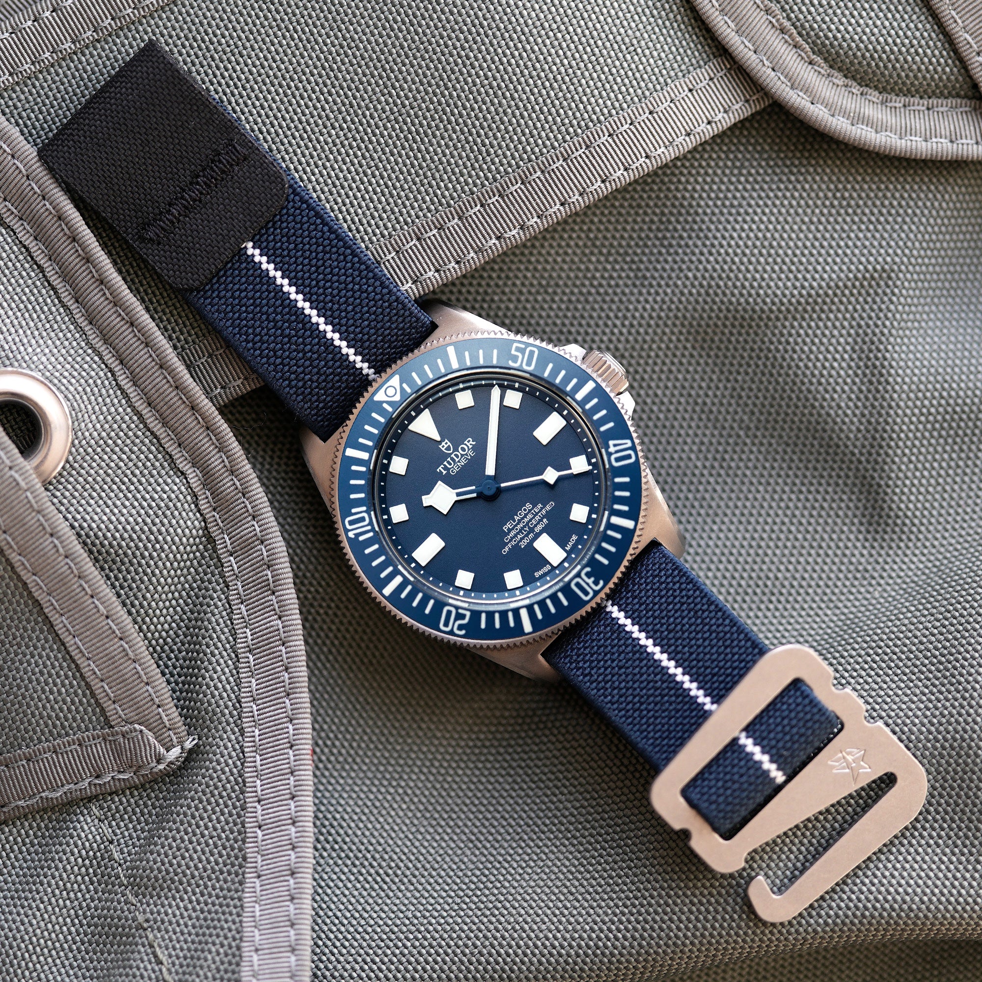 Grappleband Blue/White [Fixed Bar & Spring Bar Compatible]